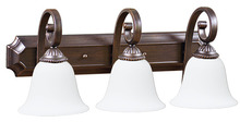  18488 - Alpine Series 3 Light Vanity Fixture - RB White Glass